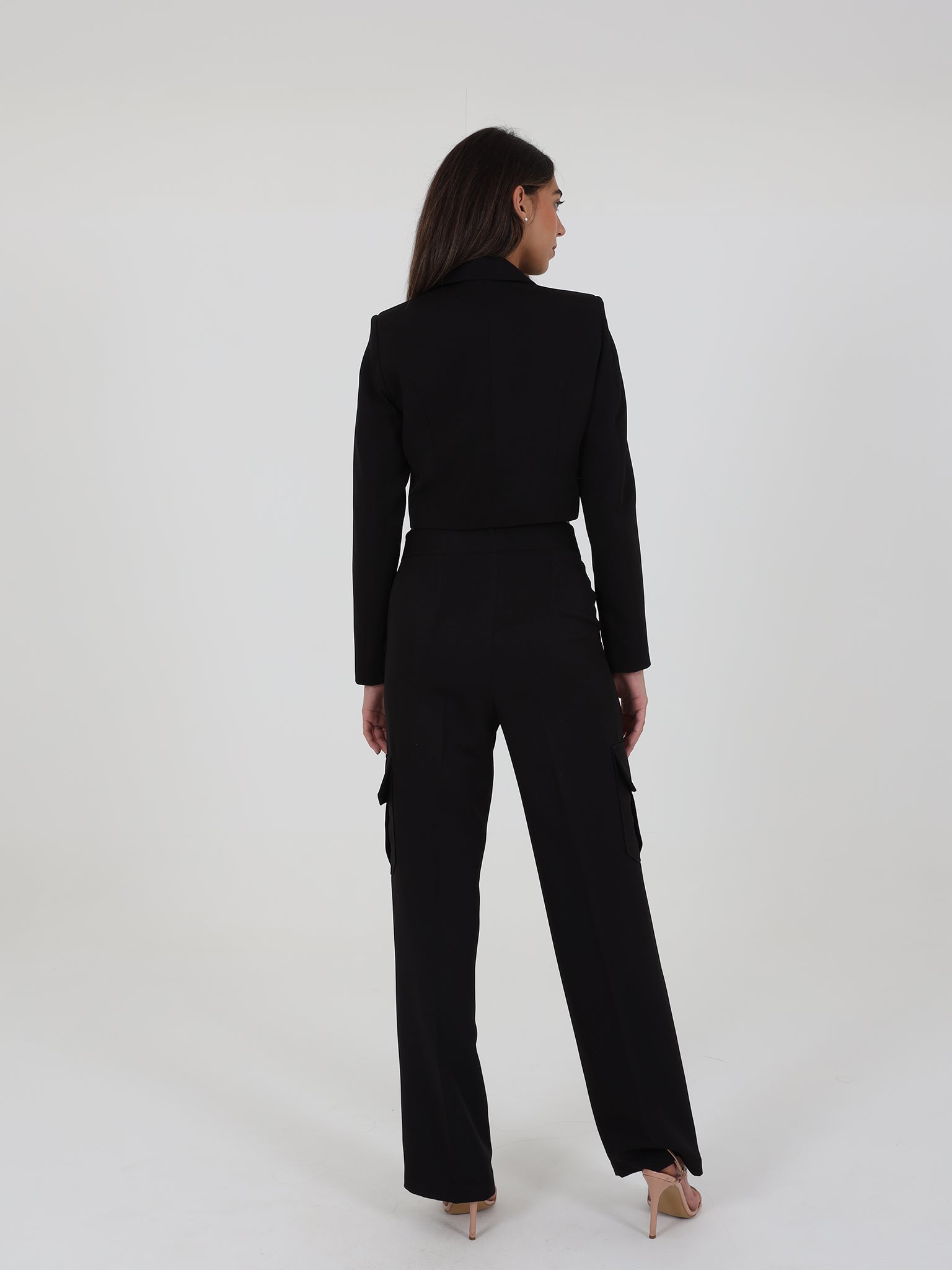 Cargo Suit Trousers And Crop Jacket