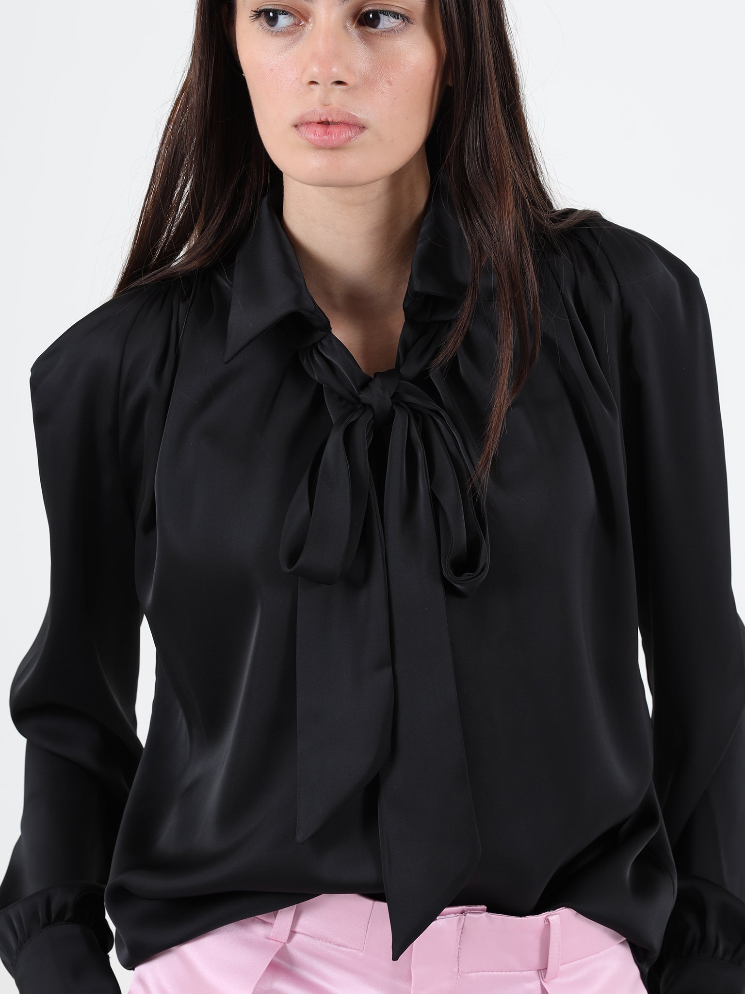 Flowy Blouse With Tie Detail