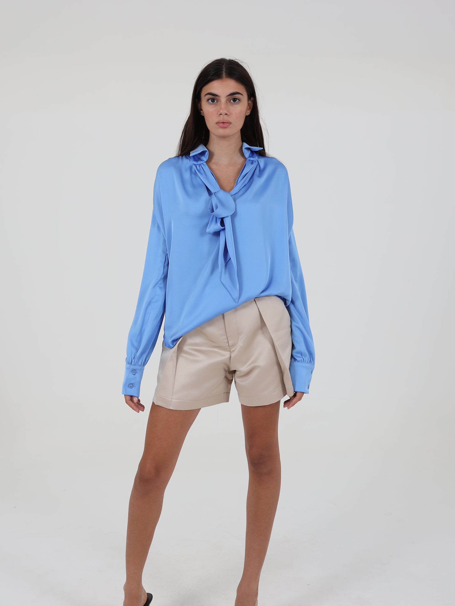 Flowy Blouse With Tie Detail