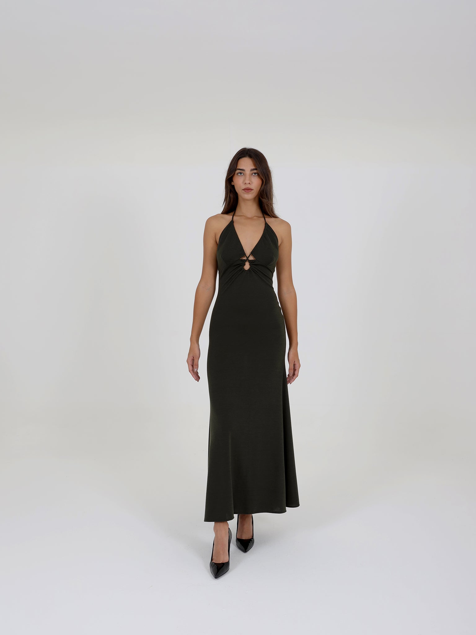 Wool Dress With Frontal Detail