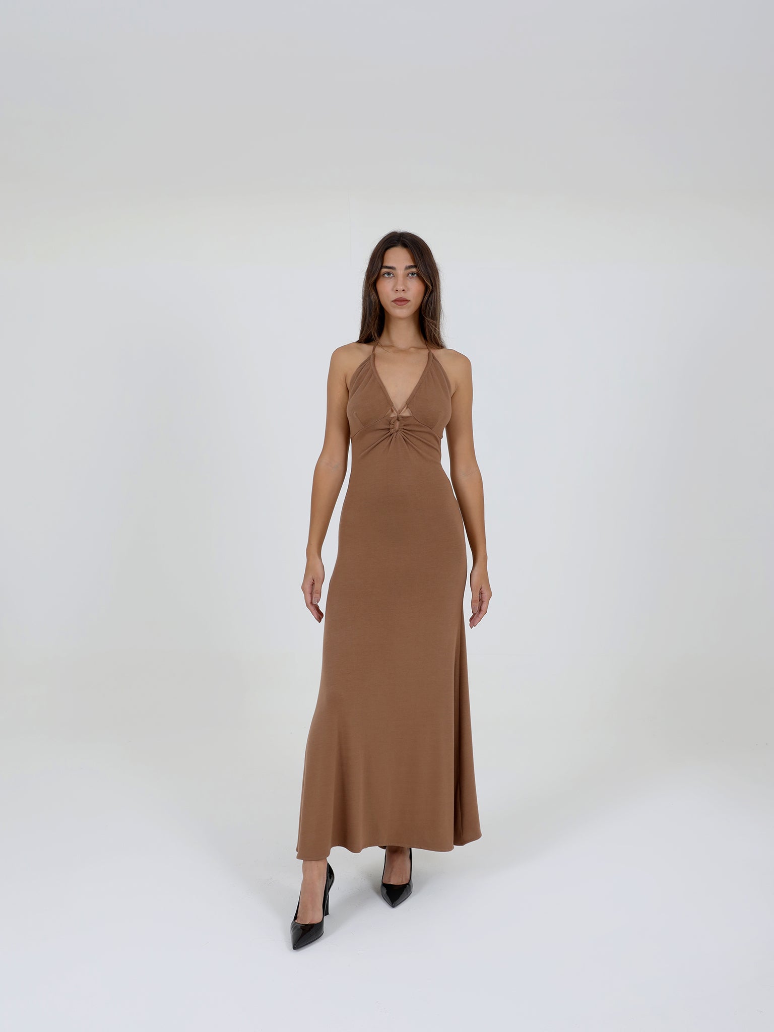 Wool Dress With Frontal Detail