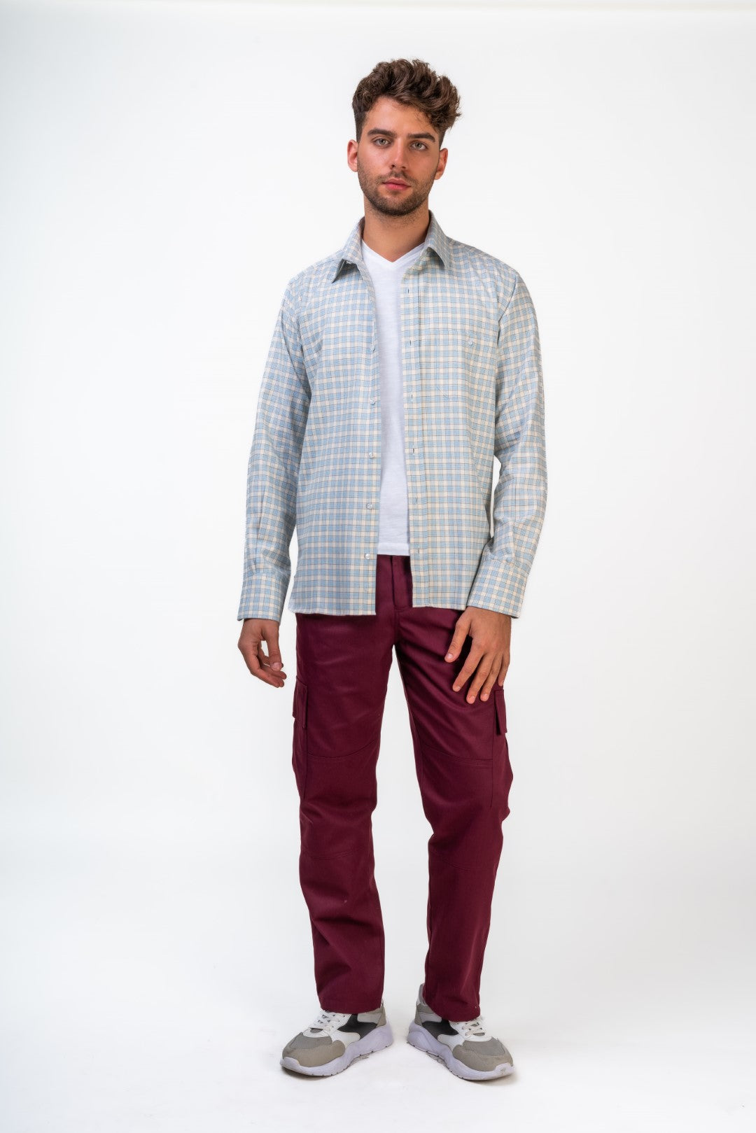 Blue Regular Fit Checked Cotton Flannel Shirt
