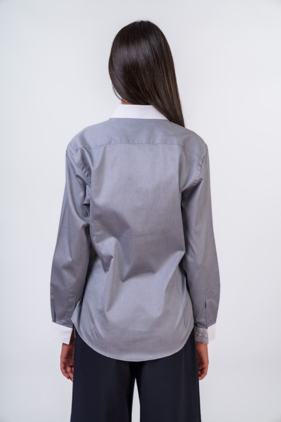 Button Up Shirt with White Collar