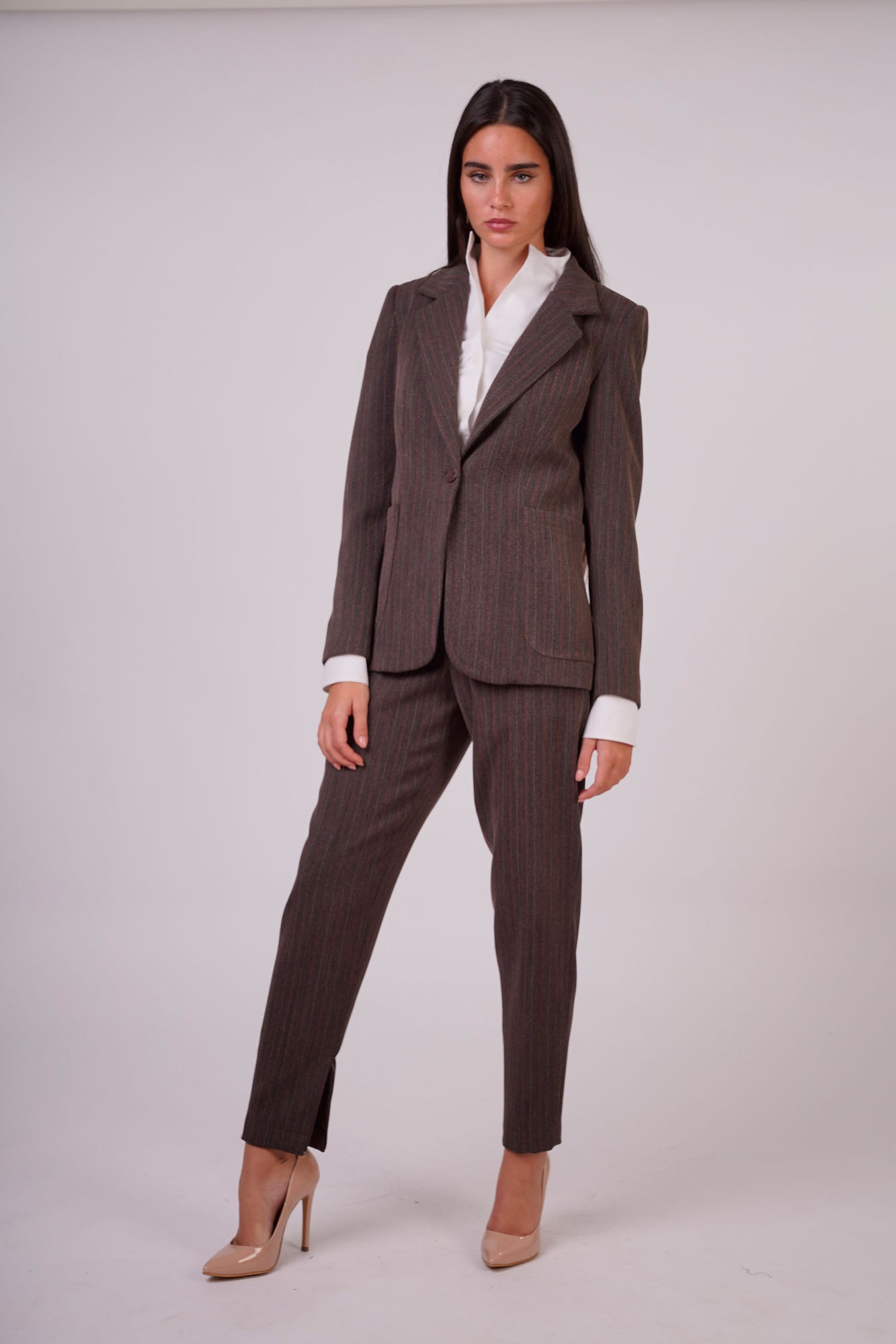 Masculine Two-Pieces Suit with Inner Side Zip