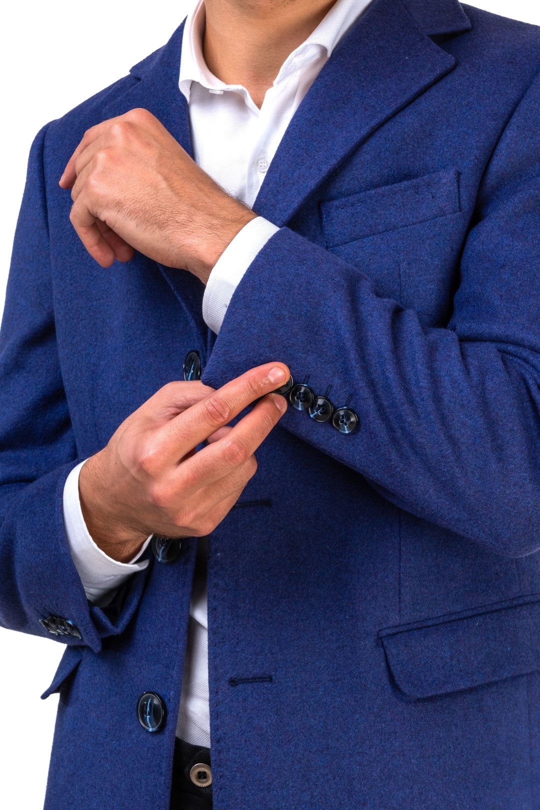 Wool Coat with Pockets and Textured Lining
