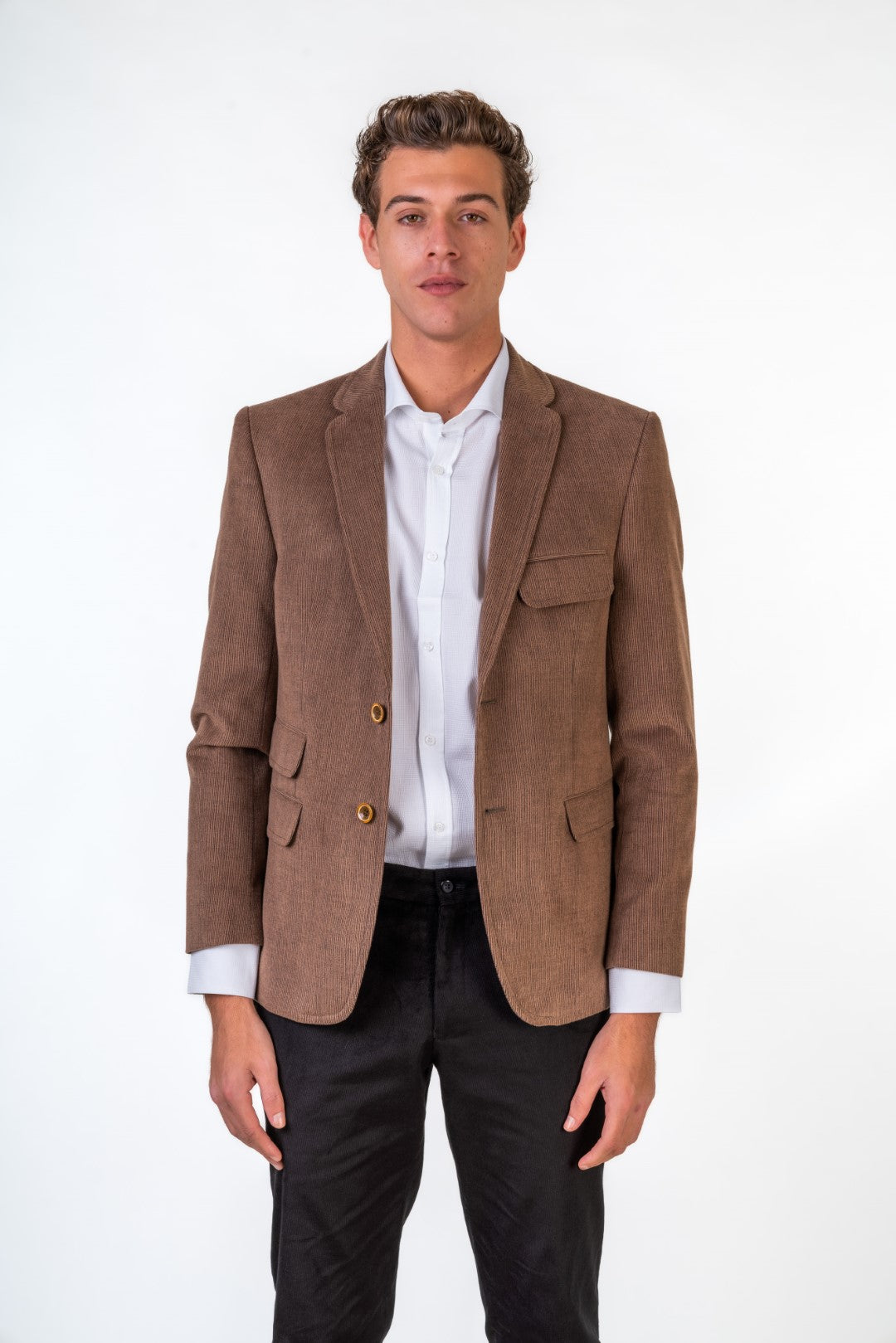 Corduroy Double Sided Pockets Blazer With Floral Lining