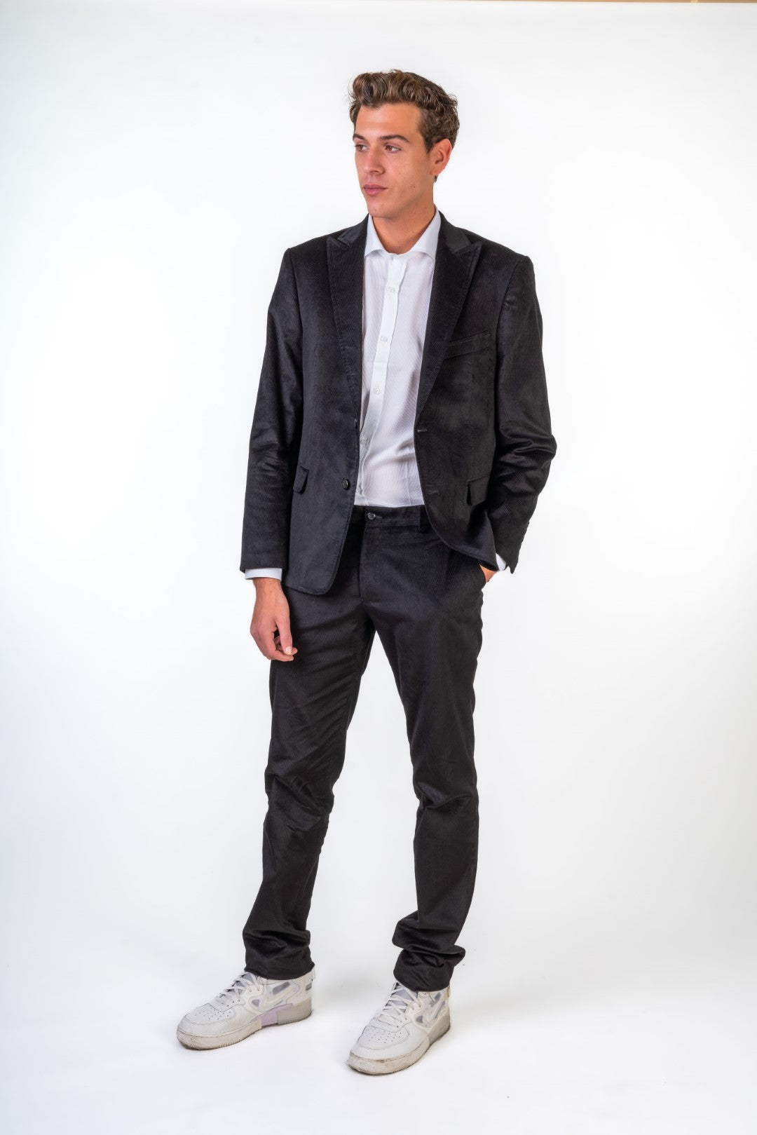 Single Breasted Corduroy Slim Fit Suit