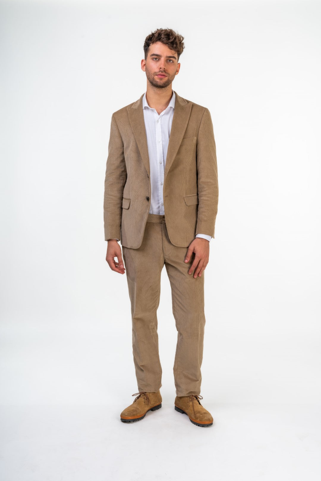 Single Breasted Corduroy Slim Fit Suit