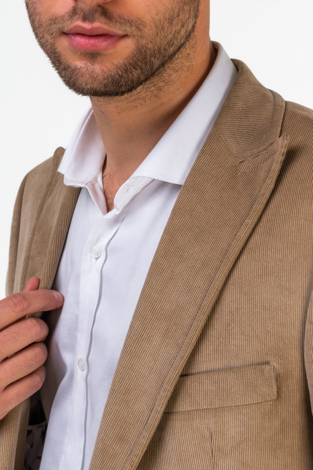 Single Breasted Corduroy Slim Fit Suit