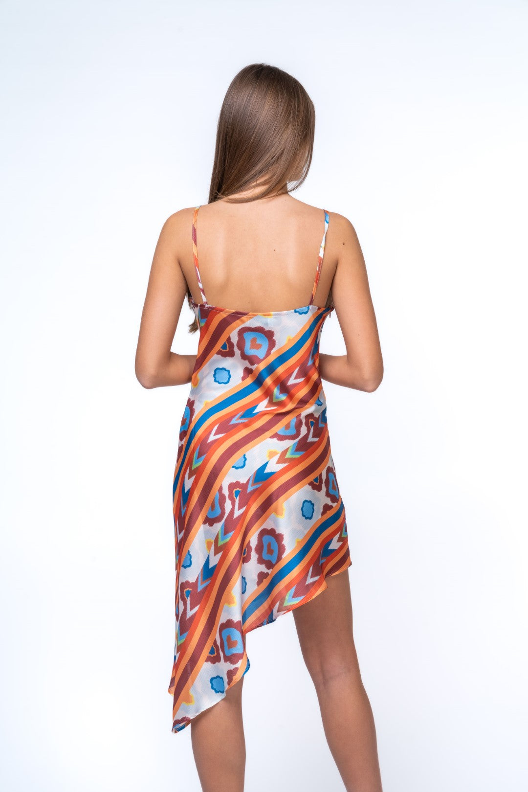 Asymetrical Soft Dress with Frontal Cuts