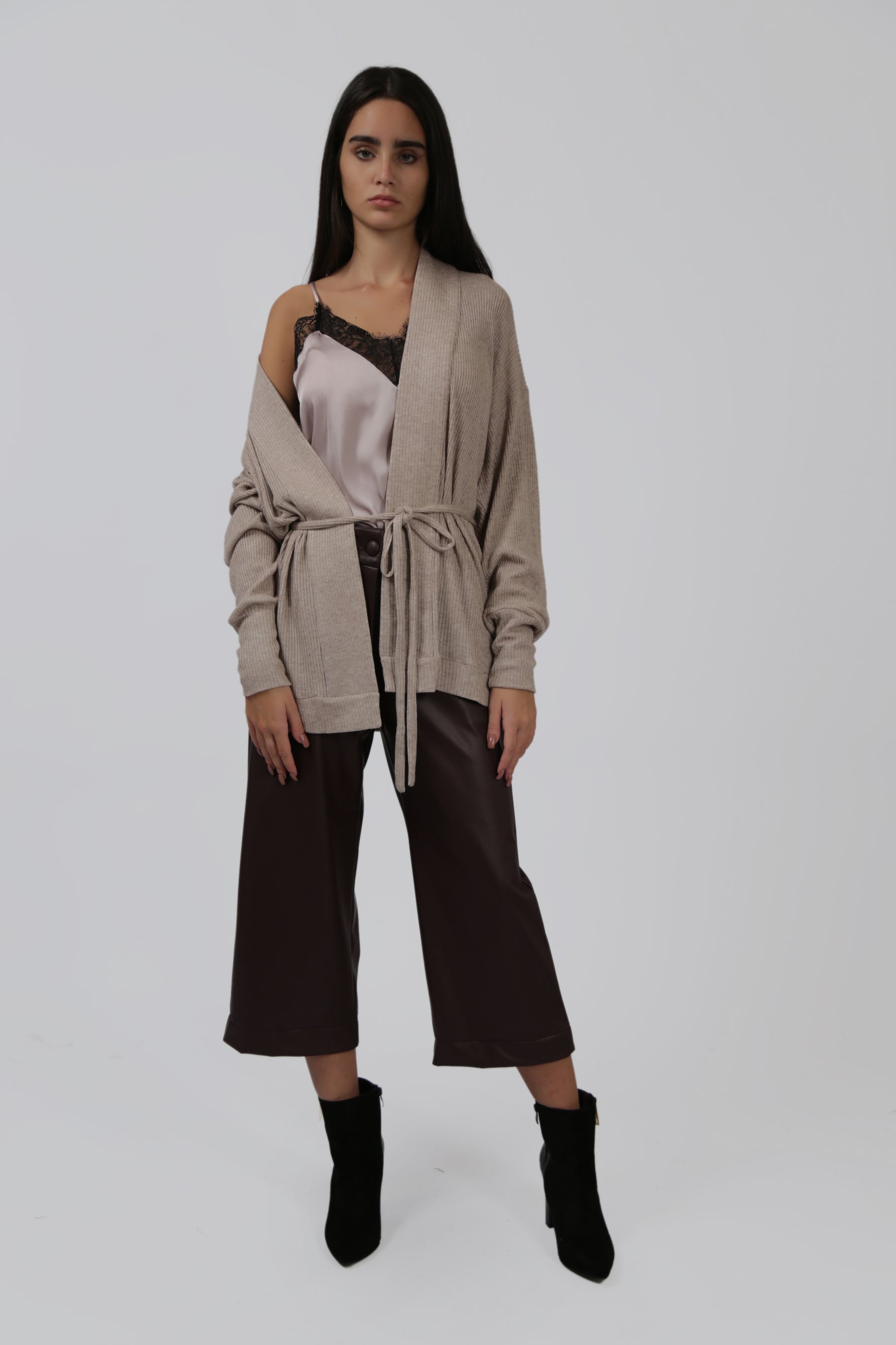 Cardigan with Wrap Around Tie