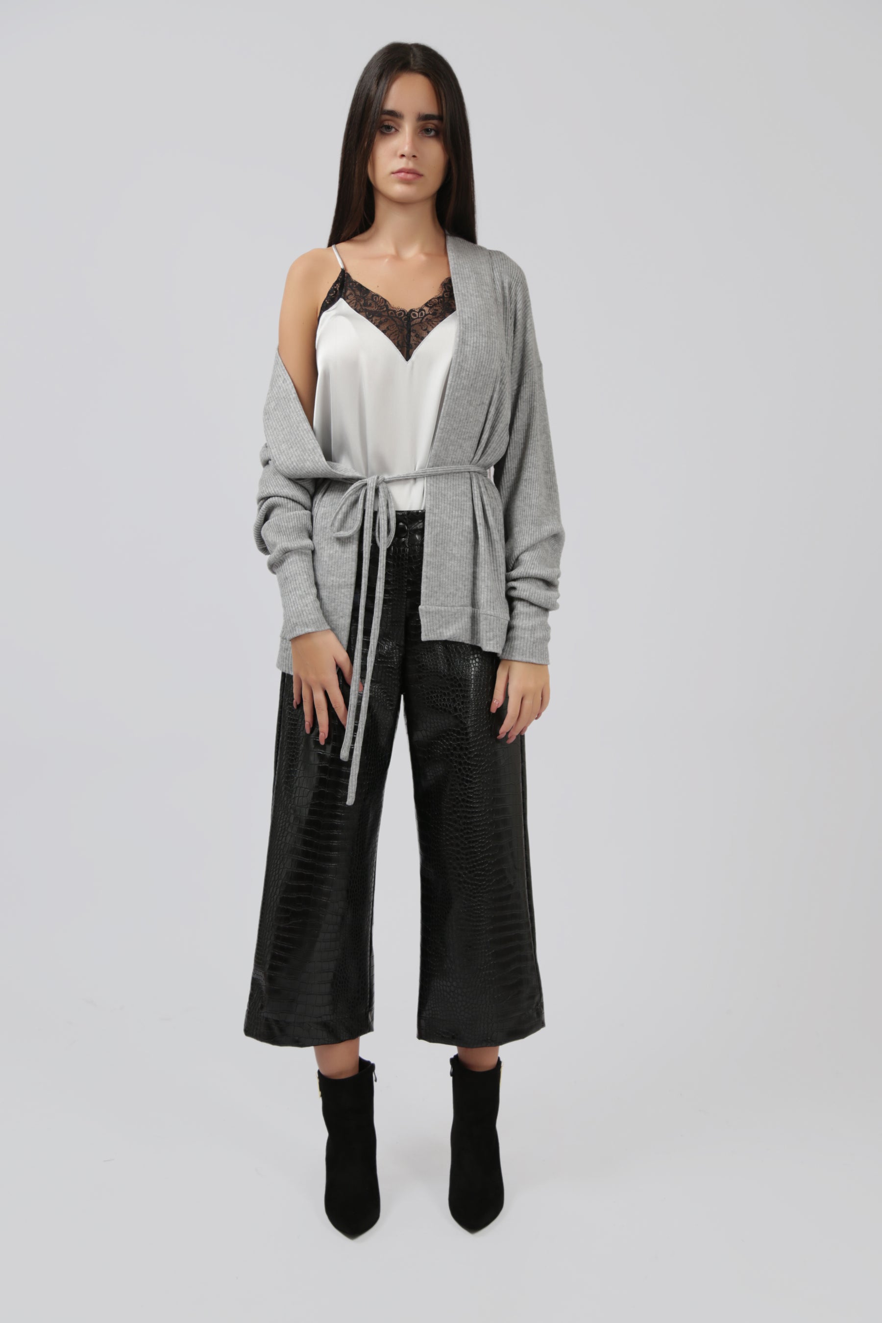 Cardigan with Wrap Around Tie