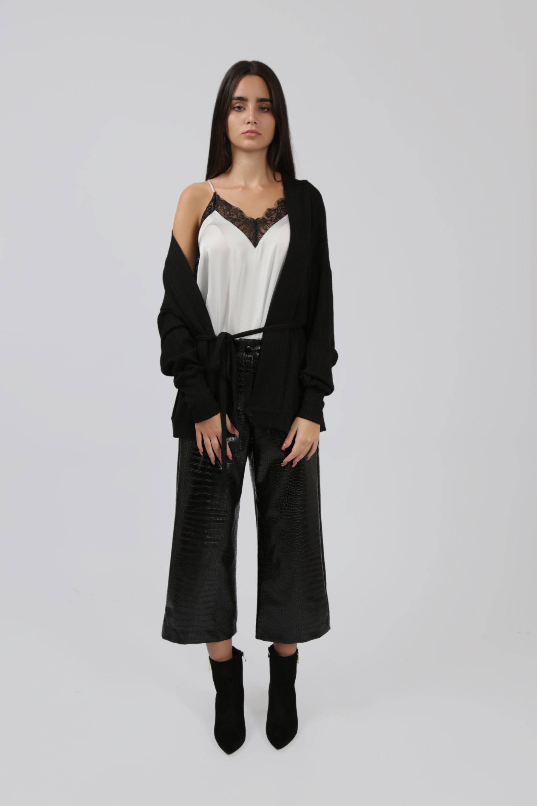 Cardigan with Wrap Around Tie
