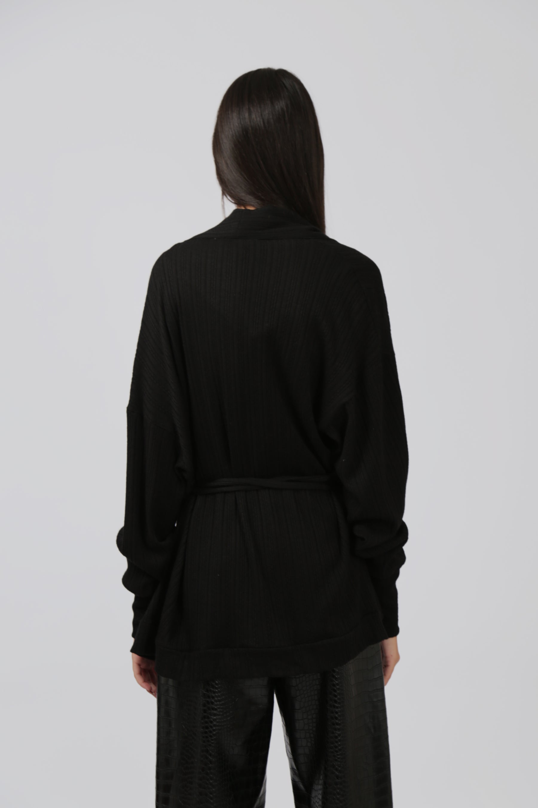 Cardigan with Wrap Around Tie