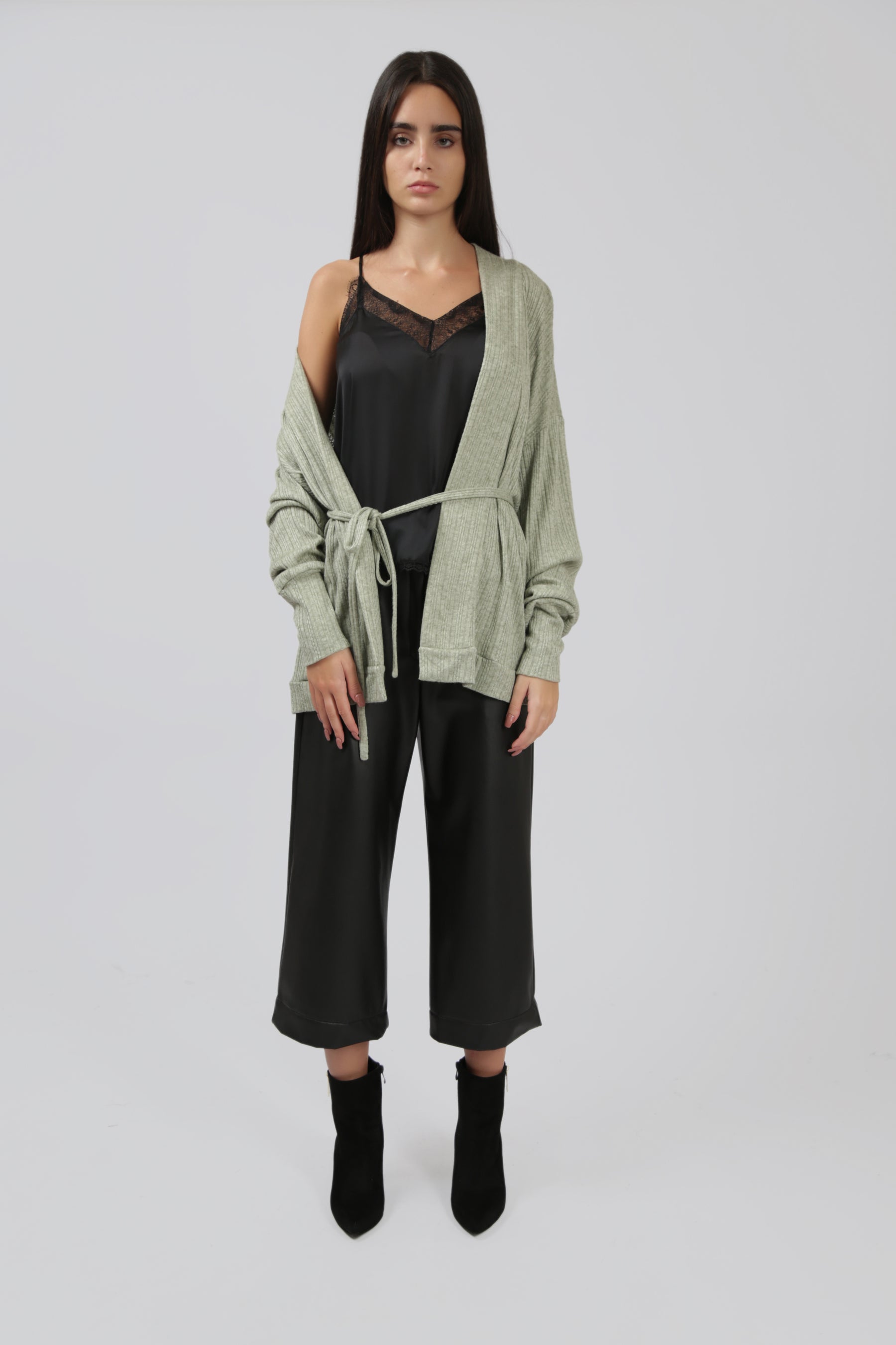 Cardigan with Wrap Around Tie