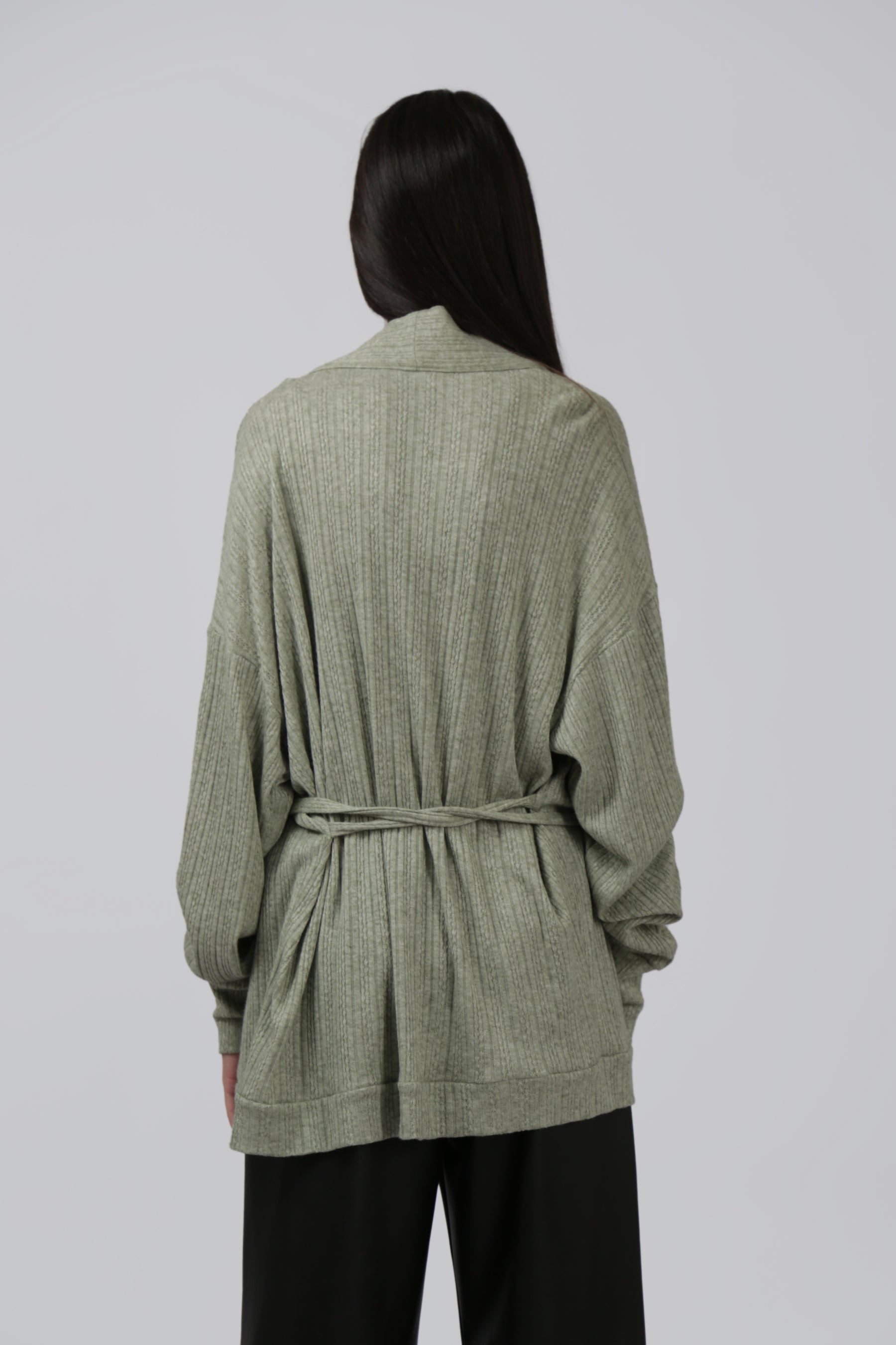 Cardigan with Wrap Around Tie