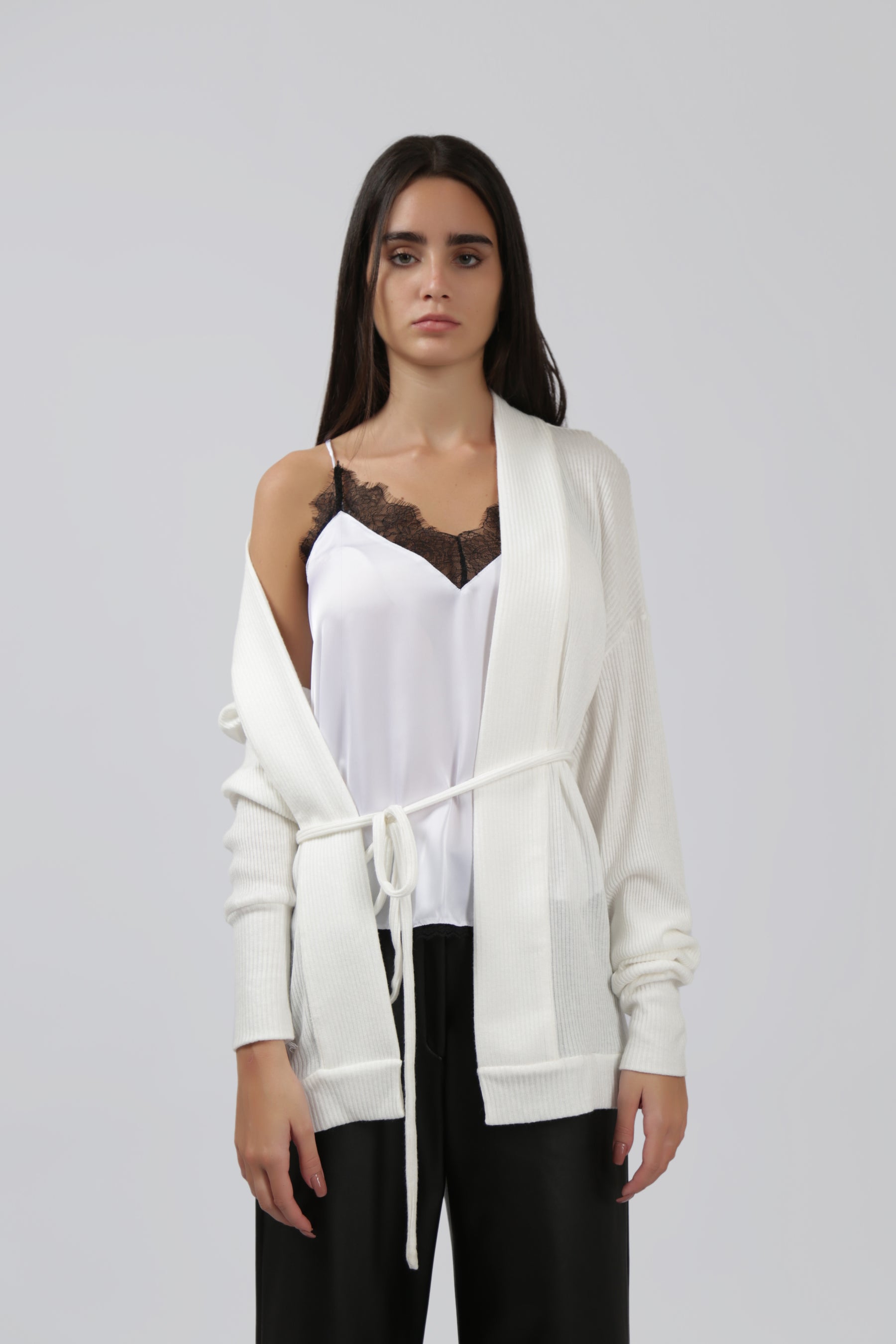 Cardigan with Wrap Around Tie