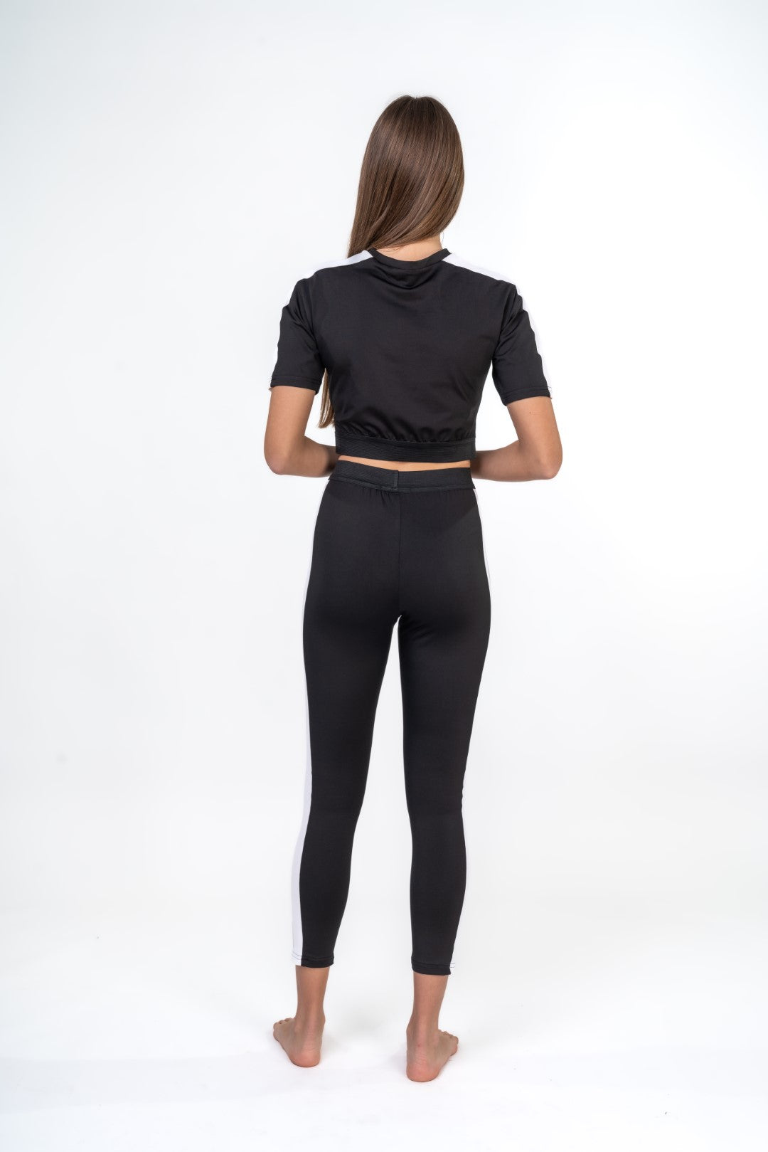 Seamless Leggings With Bralette And Crop Top