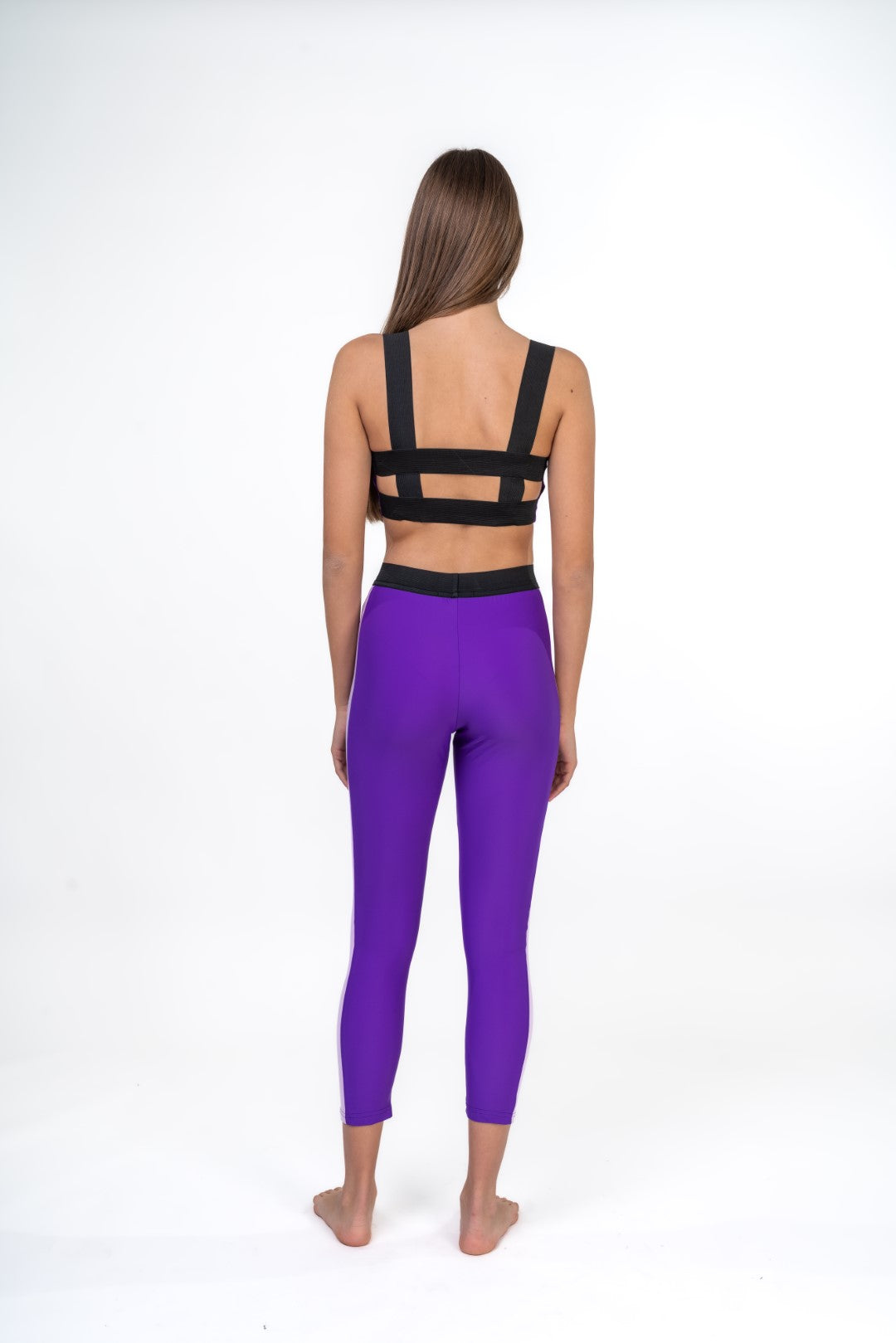 Seamless Leggings With Bralette And Crop Top
