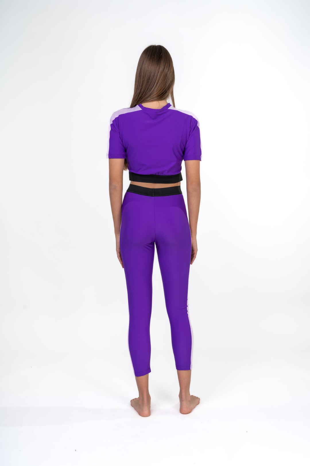 Seamless Leggings With Bralette And Crop Top