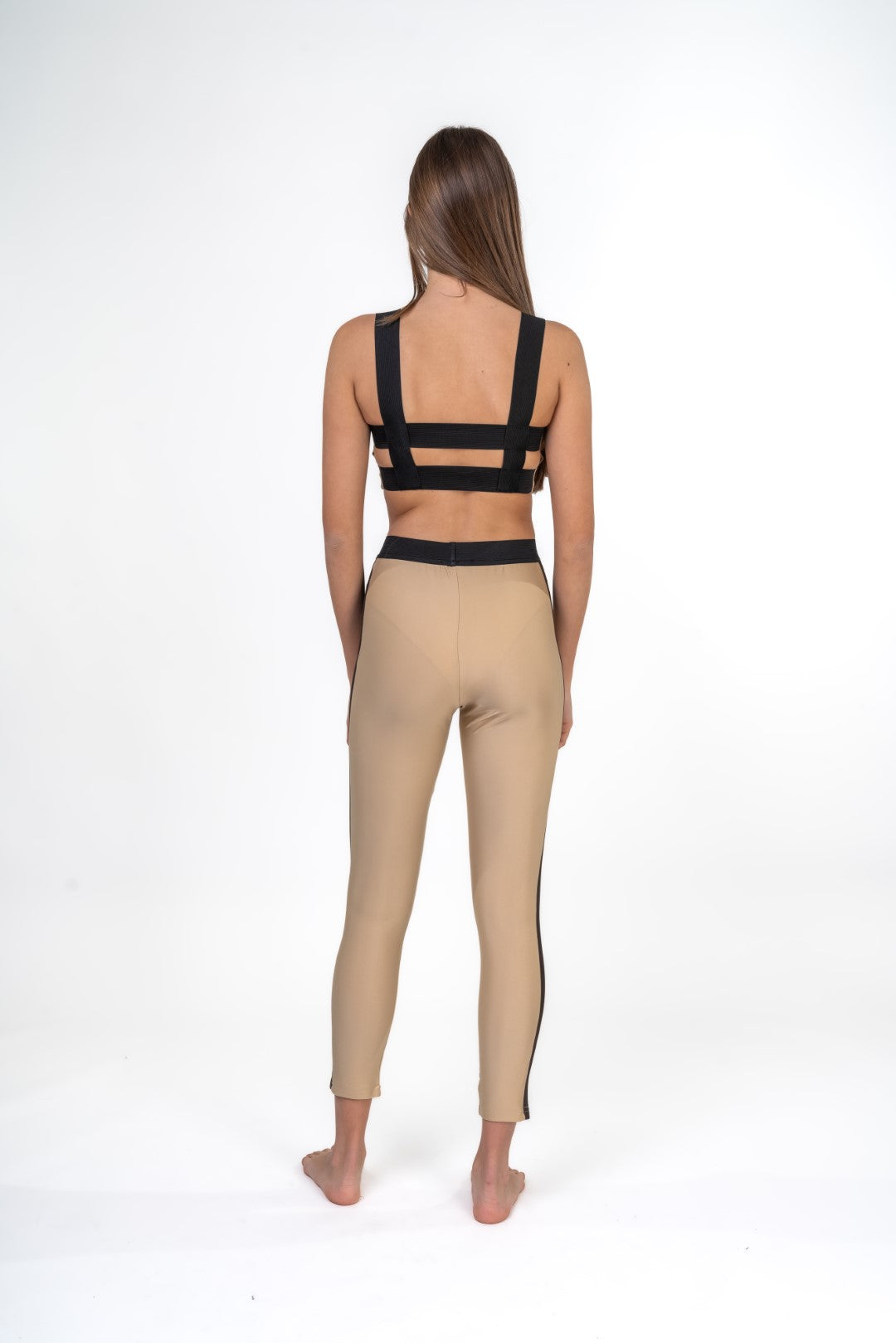 Seamless Leggings With Bralette And Crop Top