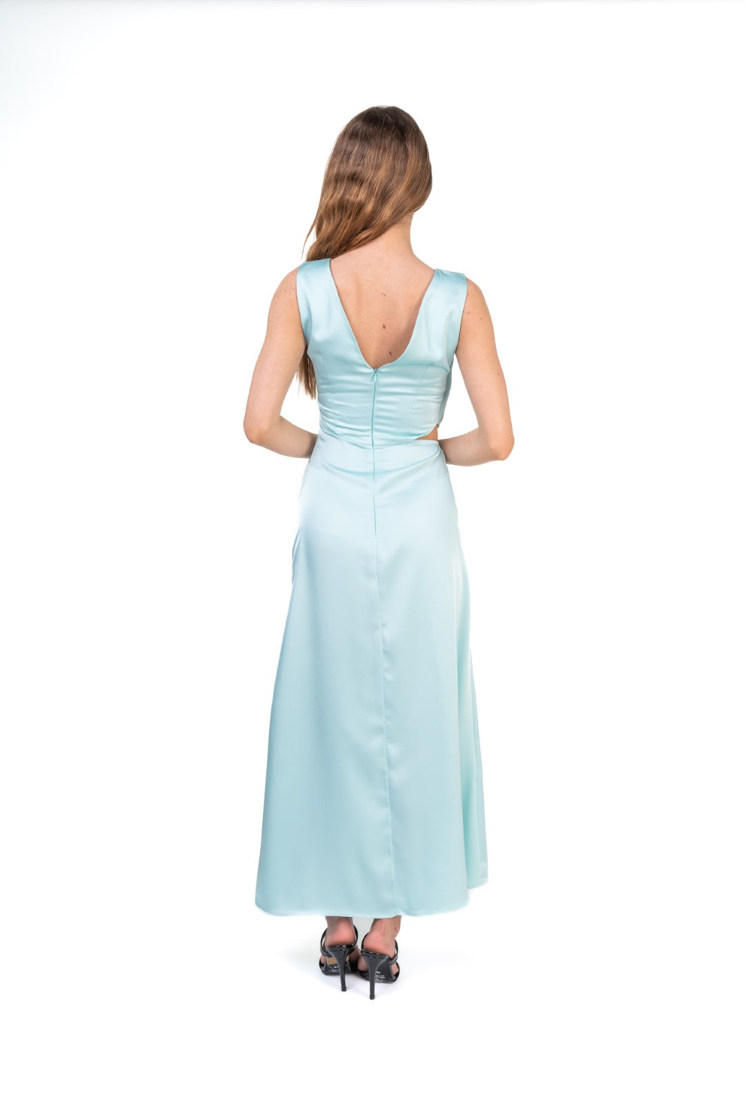 Maxi Dress With Side Cut and Front Slit
