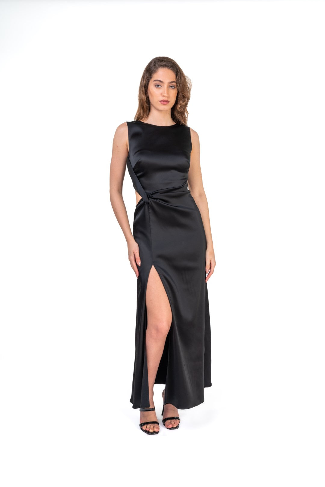 Maxi Dress With Side Cut and Front Slit