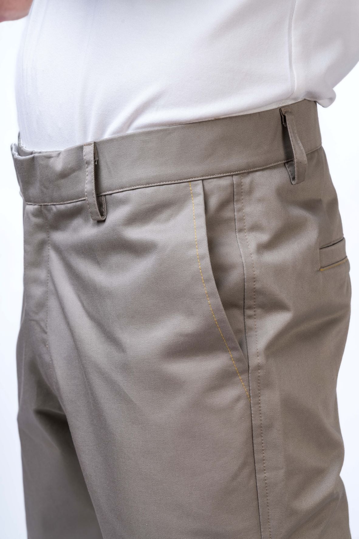 Regular Fit Chinos Trousers with Back Pockets