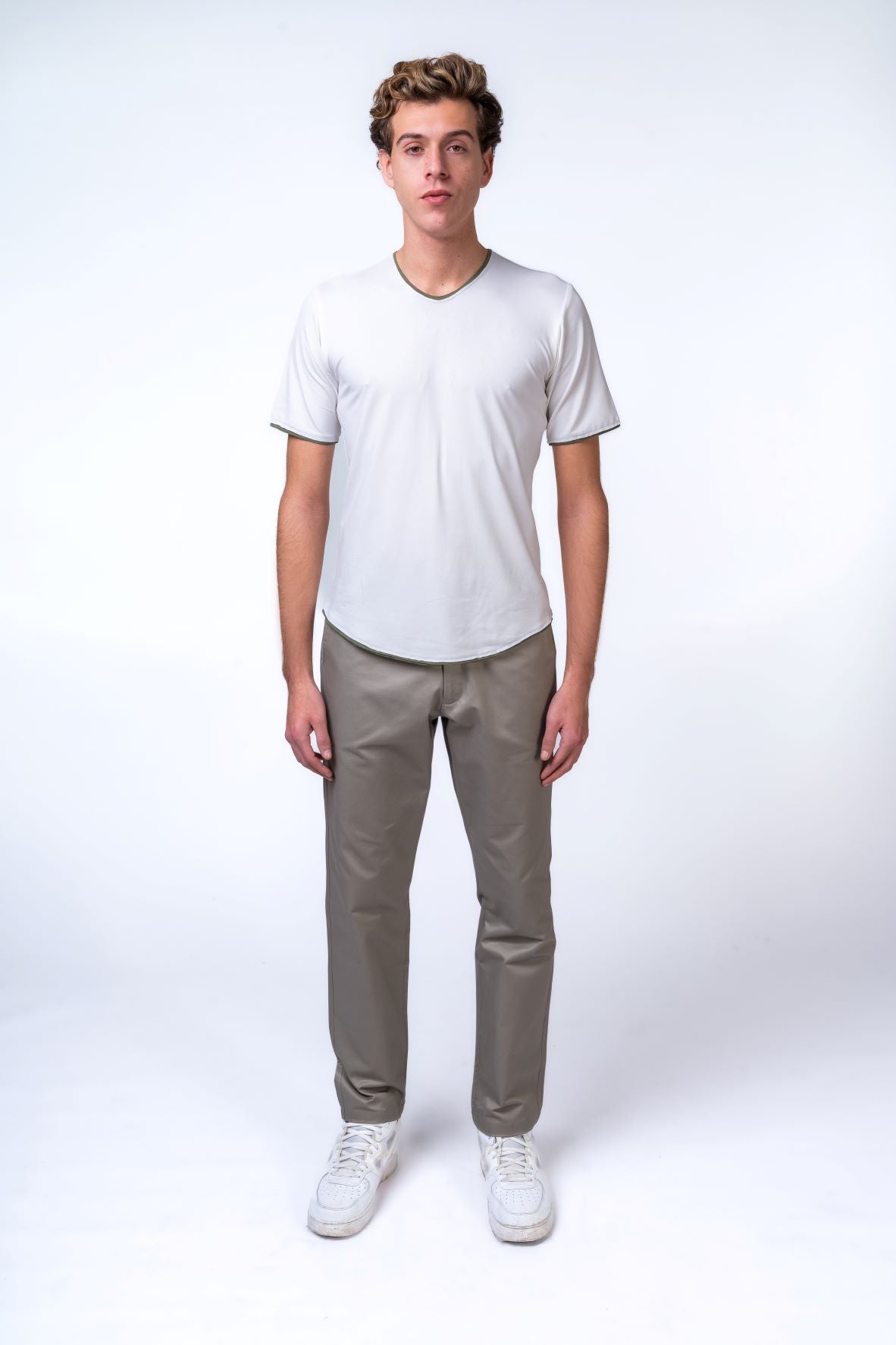 Regular Fit Chinos Trousers with Back Pockets