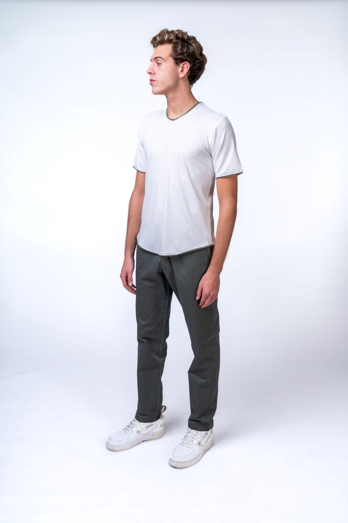 Regular Fit Chinos Trousers with Back Pockets