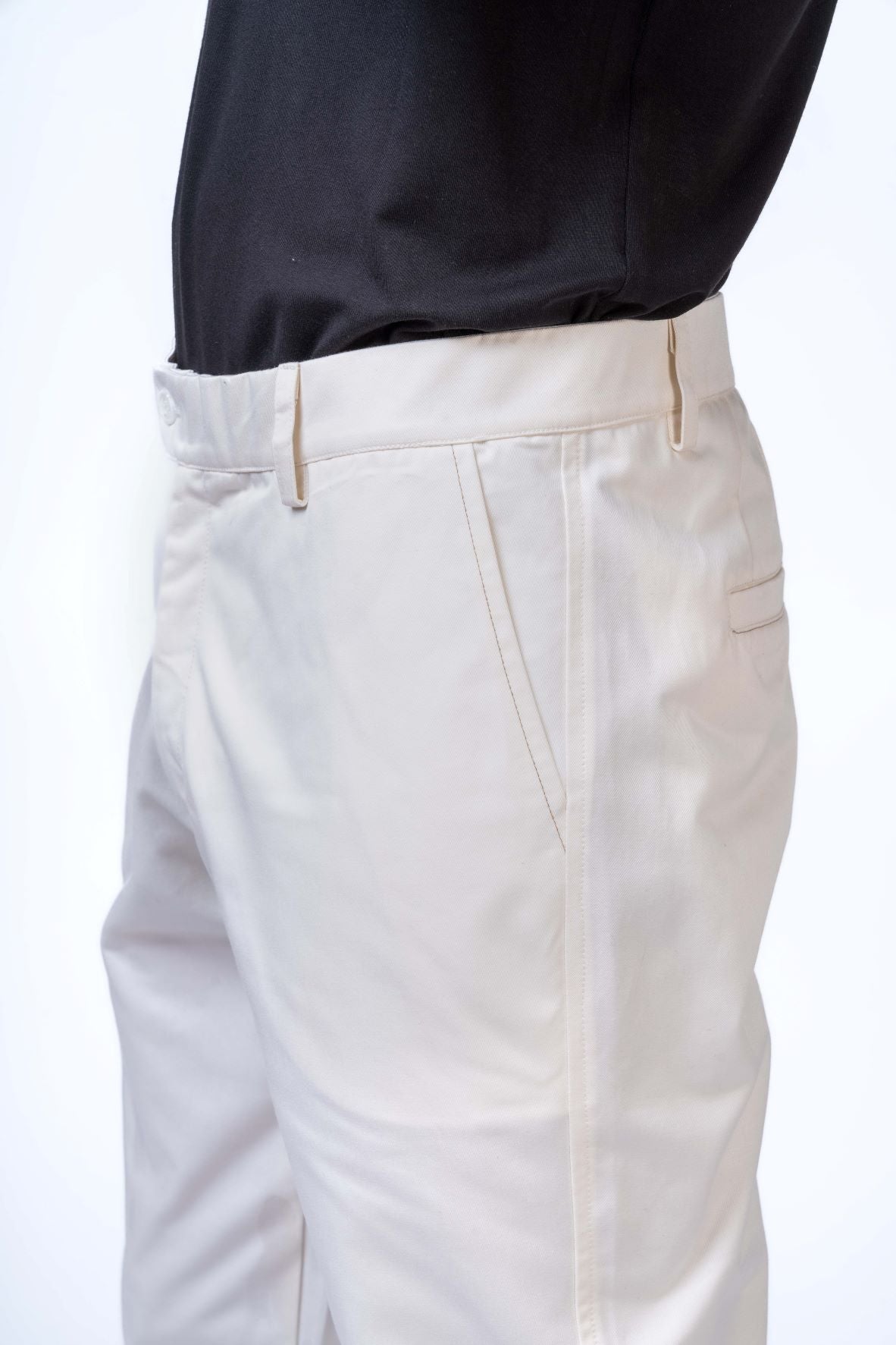 Regular Fit Chinos Trousers with Back Pockets