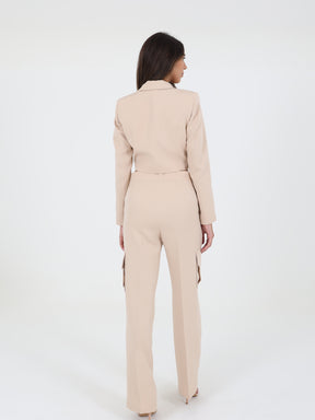 Cargo Suit Trousers And Crop Jacket