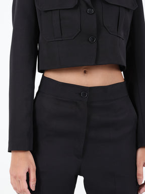 Cargo Suit Trousers And Crop Jacket