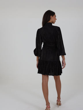 Pleated Dress With Belt