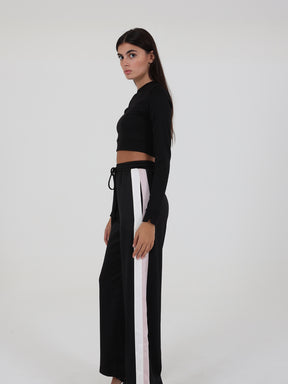Cotton Crop Top With Short Sleeve Cut Outs