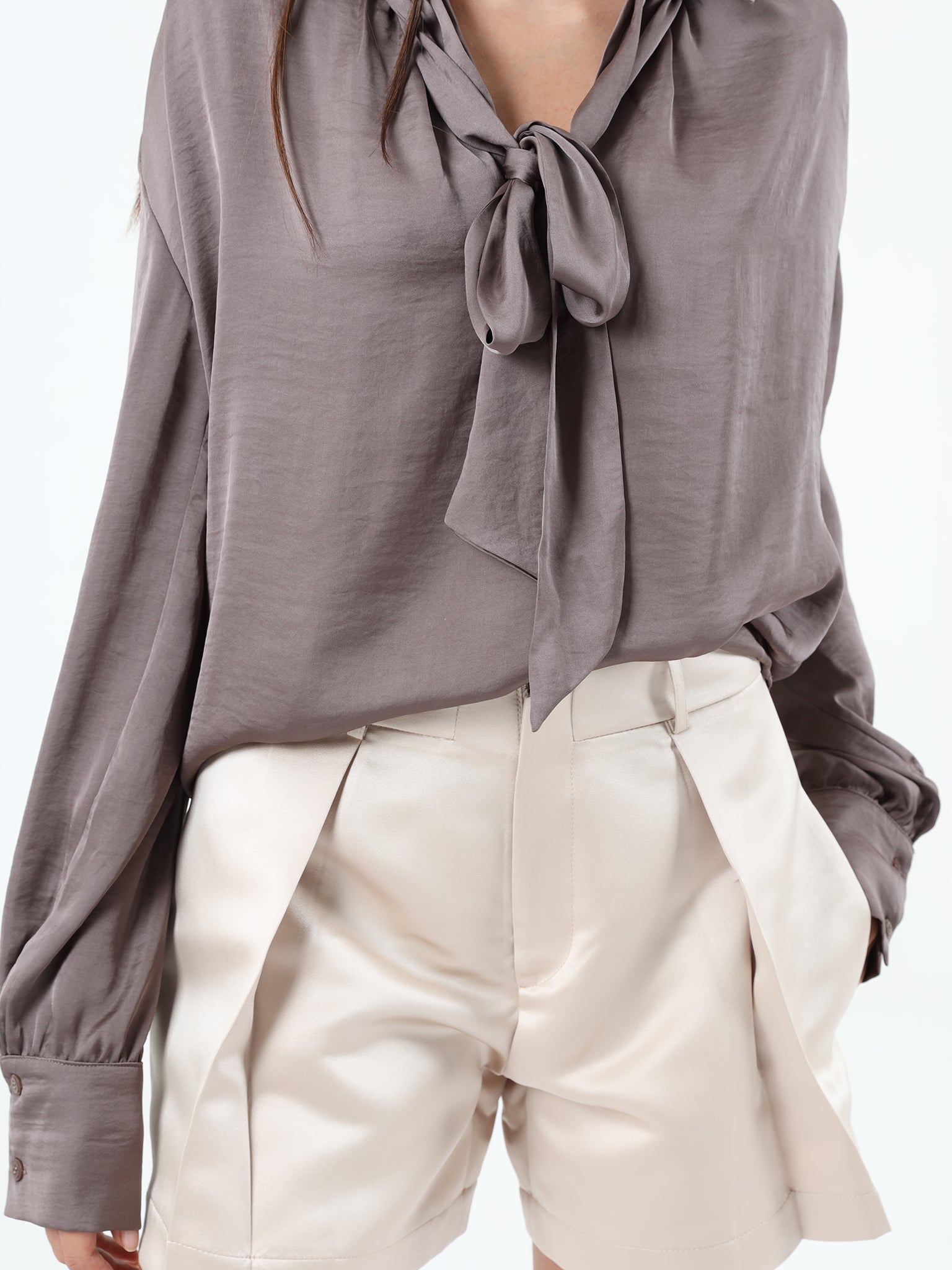 Flowy Blouse With Tie Detail