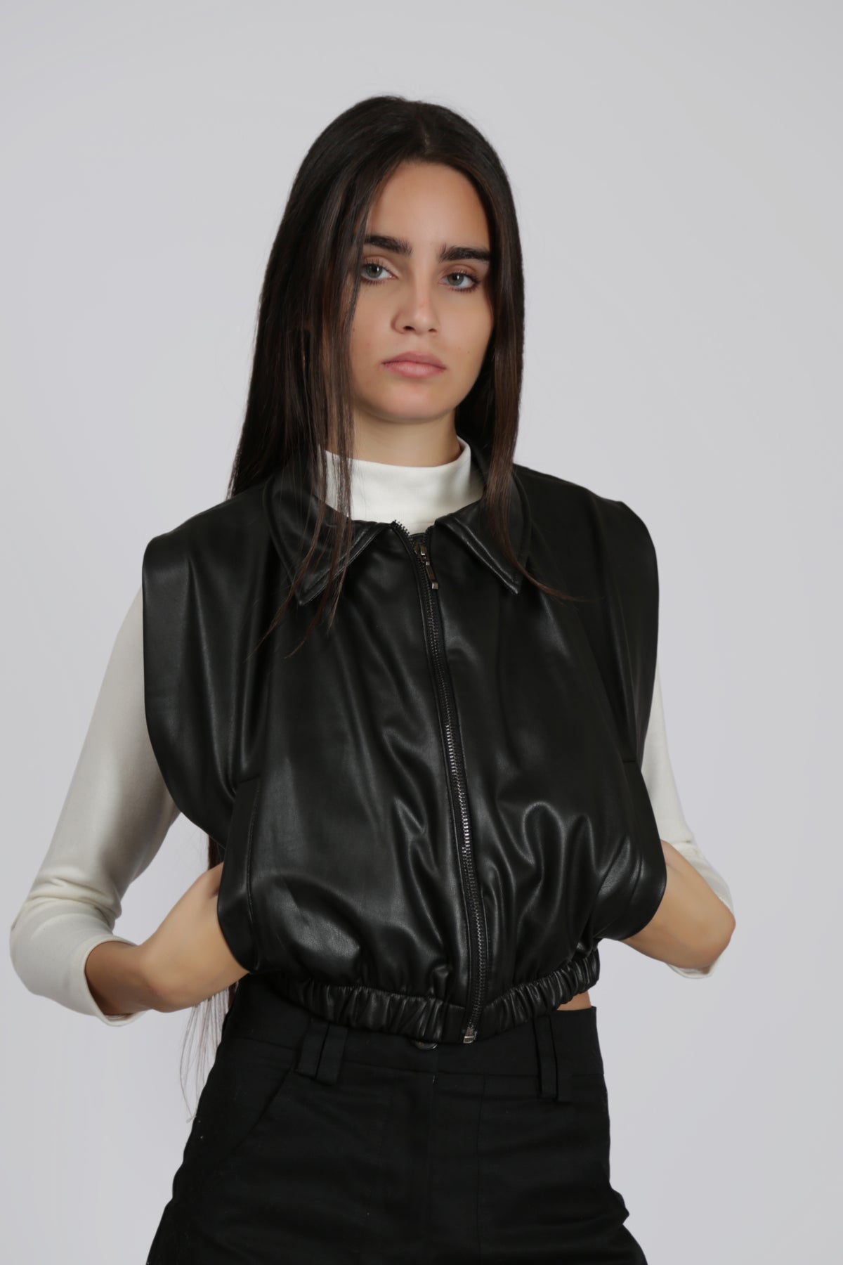 Faux Leather Gilet