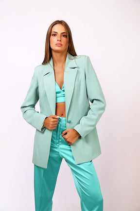 Three-Pieces Satin Suit Set