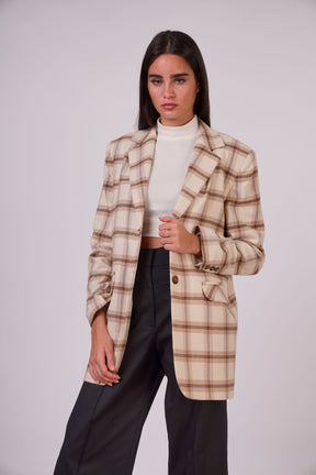 Oversized Checked Blazers