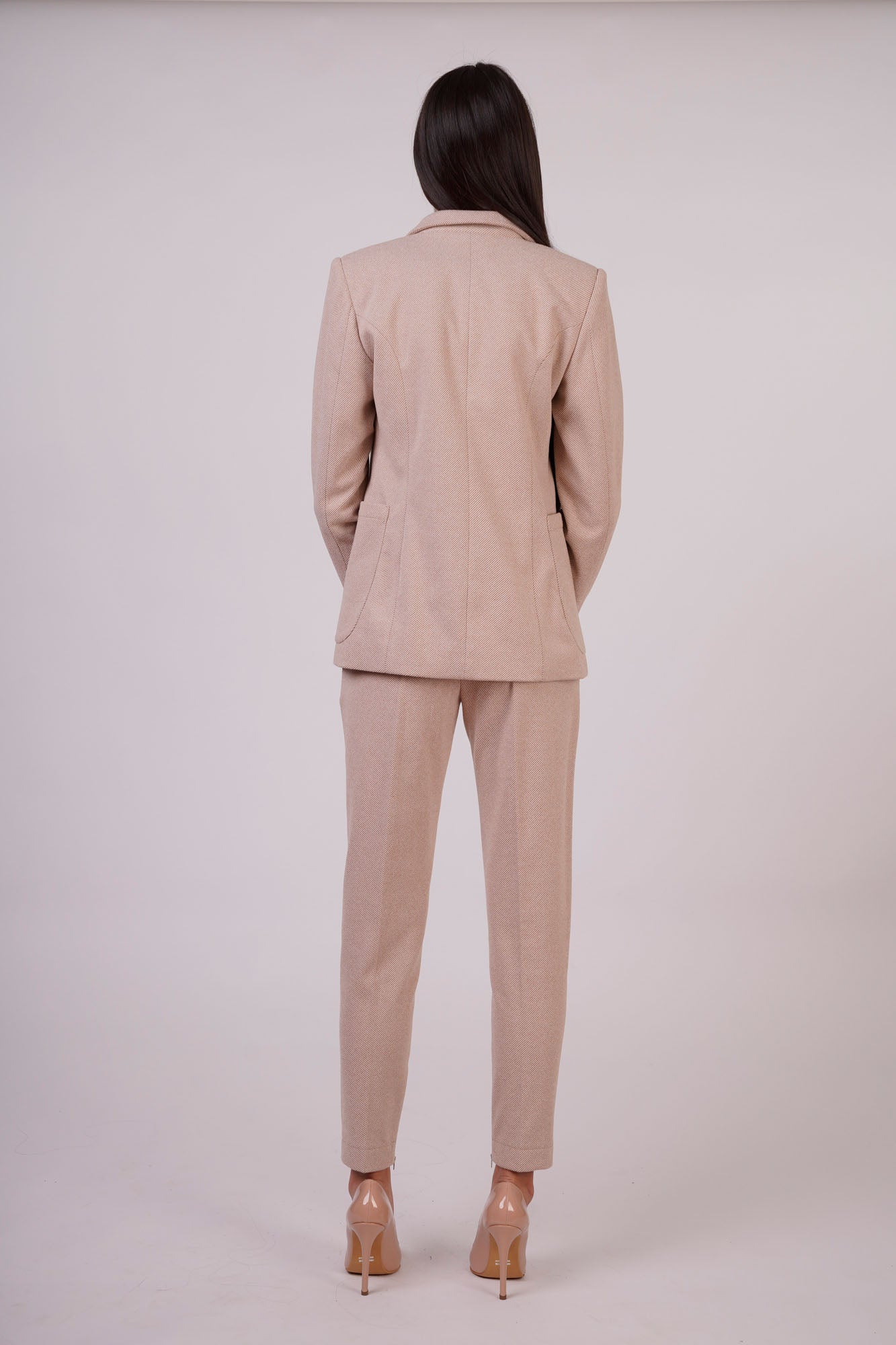 Fitted Two-pieces Suit with Inner Side Zip