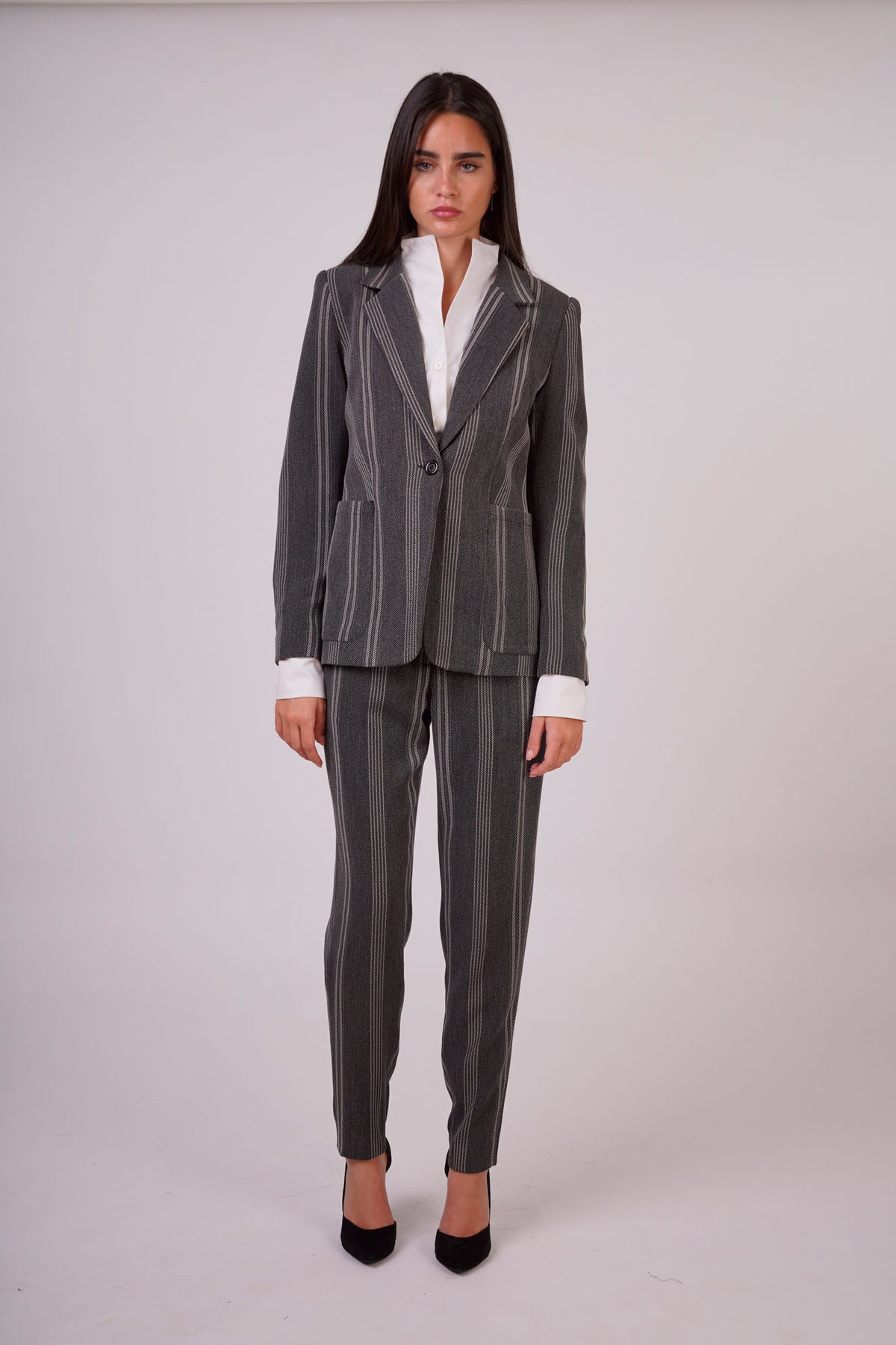 Masculine Two-Pieces Suit with Inner Side Zip