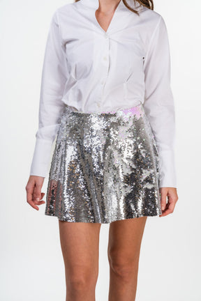 Sequined Mini Skirt with Slight Shimmer