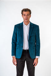 Corduroy Double Sided Pockets Blazer With Floral Lining