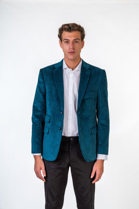 Corduroy Double Sided Pockets Blazer With Floral Lining