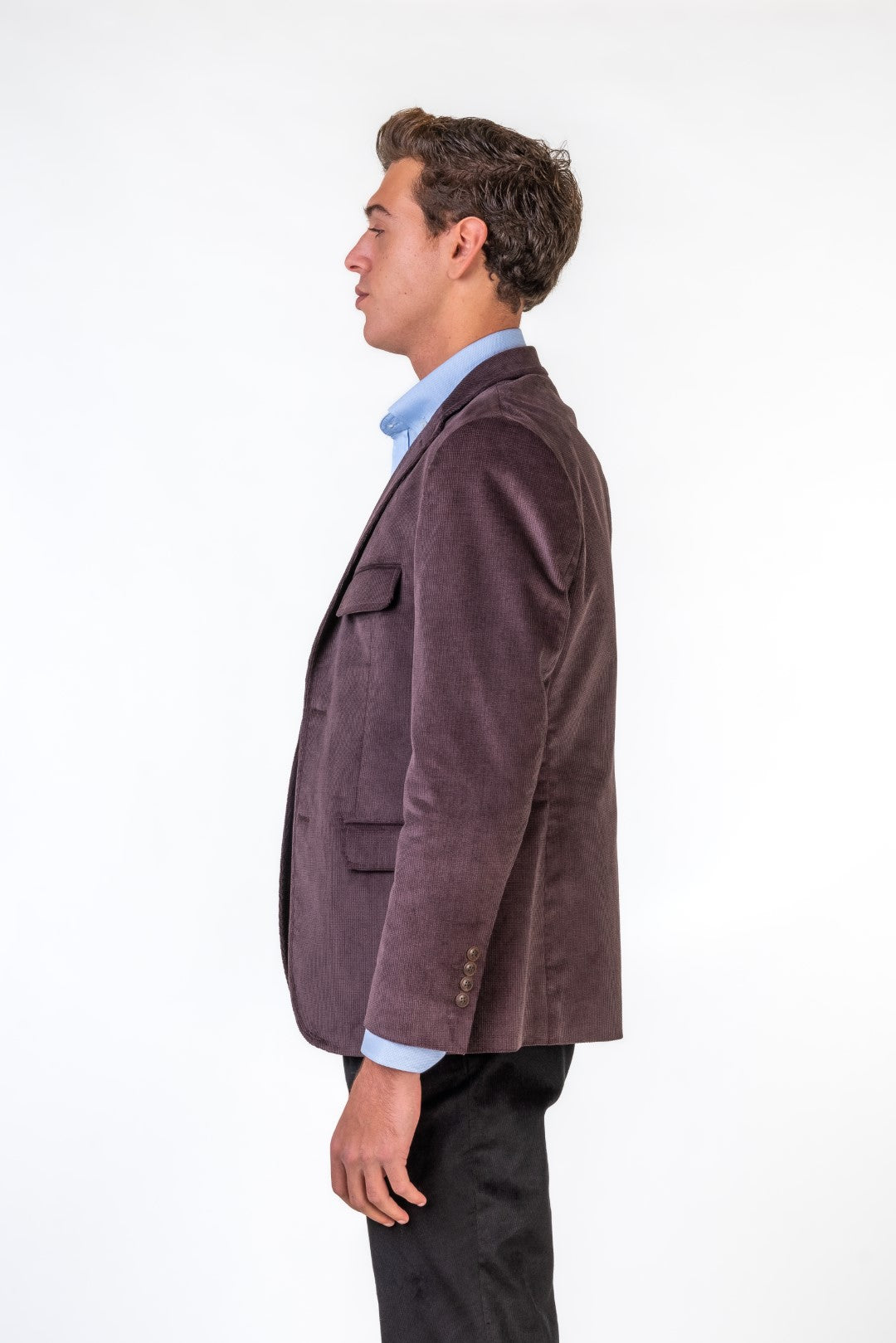 Corduroy Double Sided Pockets Blazer With Floral Lining