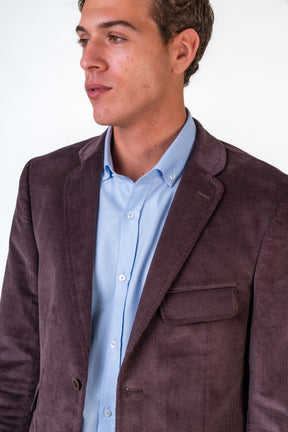 Corduroy Double Sided Pockets Blazer With Floral Lining