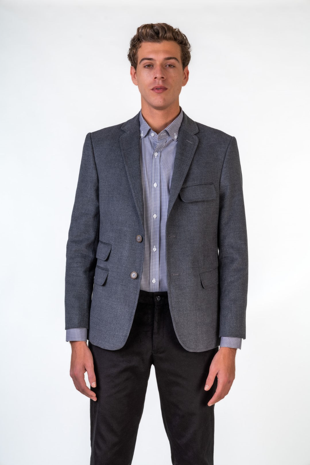 Corduroy Double Sided Pockets Blazer With Floral Lining