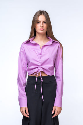 Crop Top with Sleeves and Frontal Tie