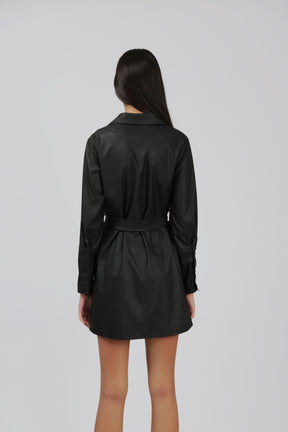 Mini Faux Leather Dress