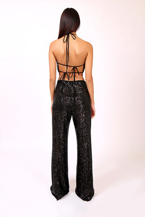 Sequins Set with Open Back